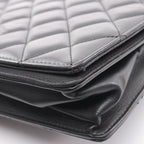 Chanel Shoulder Bag Quilted Big CC Logo Black Lambskin — view 8