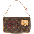 Louis Vuitton Monogram Perfo Pochette Accessoire Fuchsia Handbag Pouch