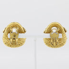 Chanel Coco Mark Vintage Gold Plated 94 P 25.6 g Earrings — view 4
