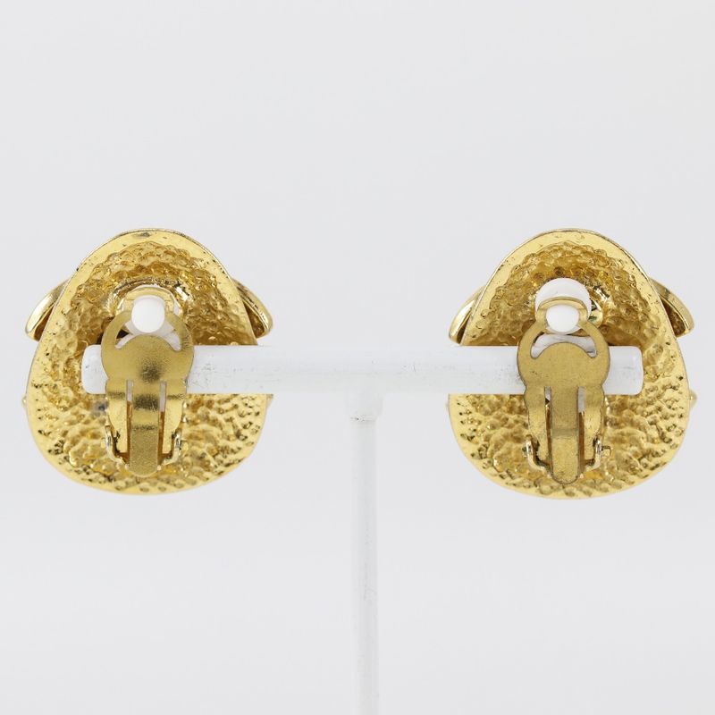 Chanel Coco Mark Vintage Gold Plated 94 P 25.6 g Earrings — view 4