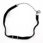 Christian Dior Choker Rhinestone Velour Black Yo649 — view 3