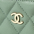 Chanel Coin Case Classic Zip Purse Mint Green — view 7