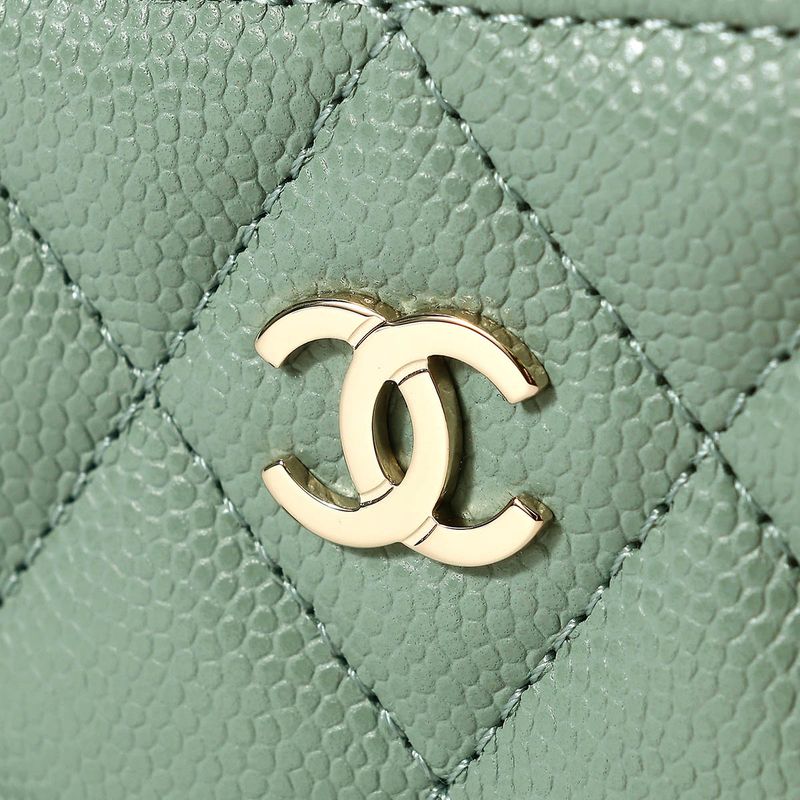 Chanel Coin Case Classic Zip Purse Mint Green — view 7