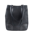 Loewe Anagram Repeat Leather Nylon Tote Shoulder Black