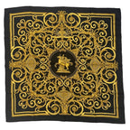 Hermes Scarf Carre 90 les Tuileries Jardin Des Black Gold