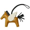 Hermes Pegasus MM Sesame Nata Black Bag Charm Leather