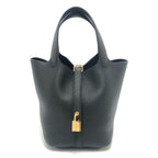 Hermes Handbag Picotin Lock PM Taurillon Morris Black