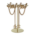 Chanel CC Logo Chain Earrings Metal Gold Coco Mark