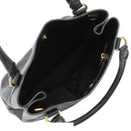 Prada 2-Way Shoulder Bag Black Calfskin Letter Ring Logo — view 5