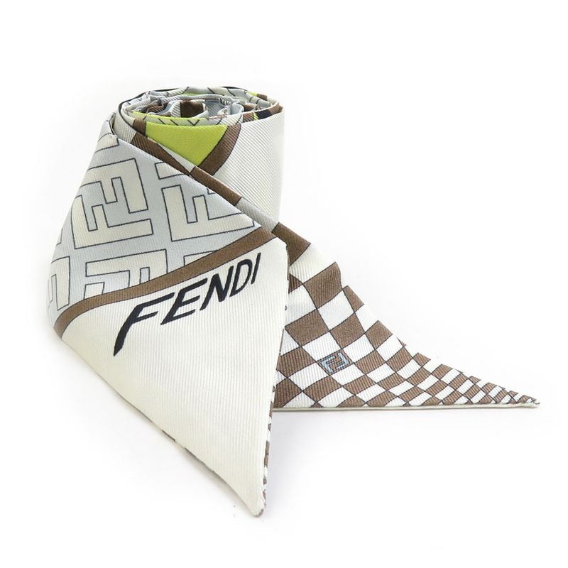 Fendi Multicolor Geometric Print Scarf