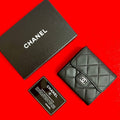 Chanel Timeless Classic Quilted W Hook Lambskin Bifold