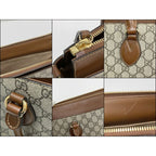 Gucci 2-Way Shoulder Bag GG Supreme Leather Khaki Brown — view 9