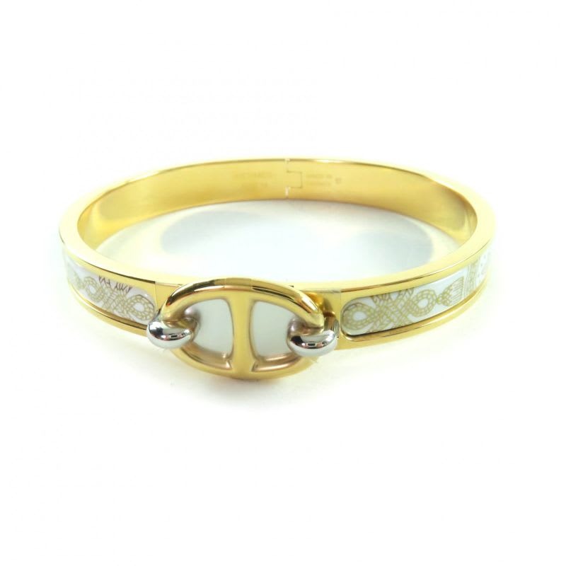 Hermes 2024 Mini Click Chaine D'ancre Grand Appara Bangle White Gold Box Storage