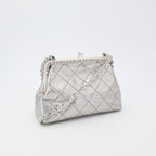 Chanel Fishmouth Chain Shoulder Bag Silver Vintage 3 rd