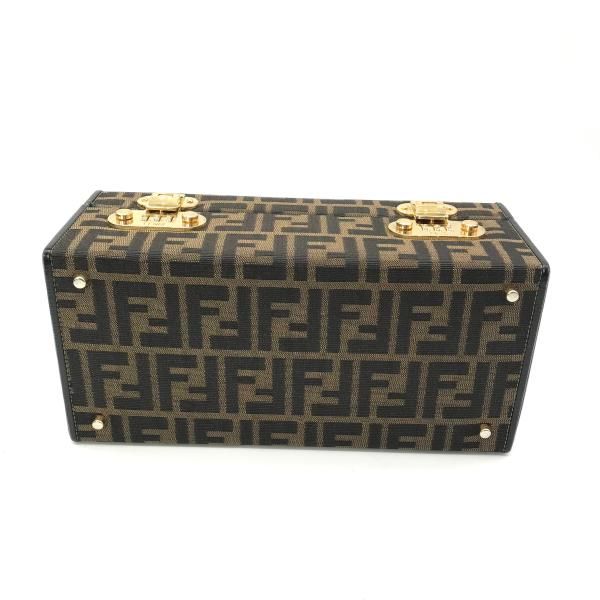 Fendi Zucca Trunk Vanity 2-Way Hand Bag Brown — view 3