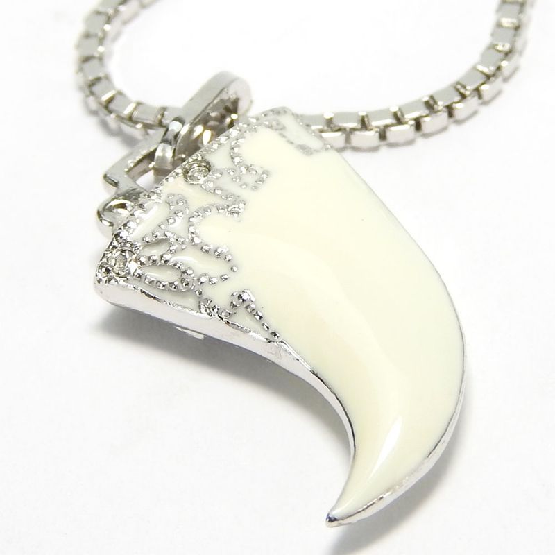 Christian Dior Necklace Metal Silver Hardware Fang Motif Plated Accessory — view 5
