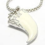 Christian Dior Necklace Metal Silver Hardware Fang Motif Plated Accessory — view 5
