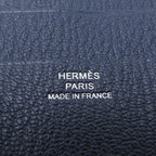 Hermes Trifold Chevre Navy Wallet — view 8