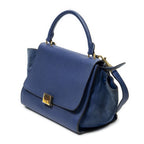 Celine Small Medium Swing Royal Blue Grain Calfskin Leather Shoulder Bag — view 2
