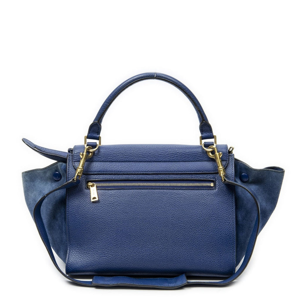 Celine Small Medium Swing Royal Blue Grain Calfskin Leather Shoulder Bag — view 5