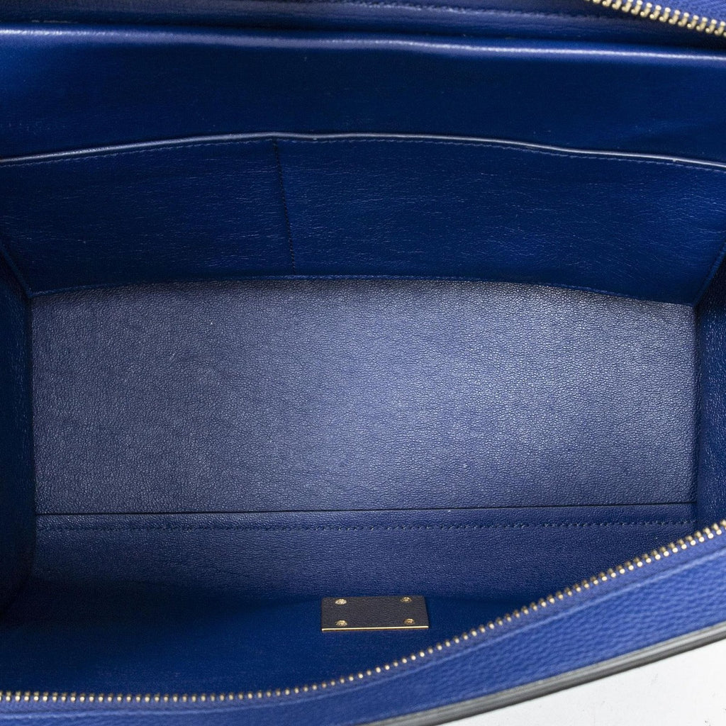 Celine Small Medium Swing Royal Blue Grain Calfskin Leather Shoulder Bag — view 9