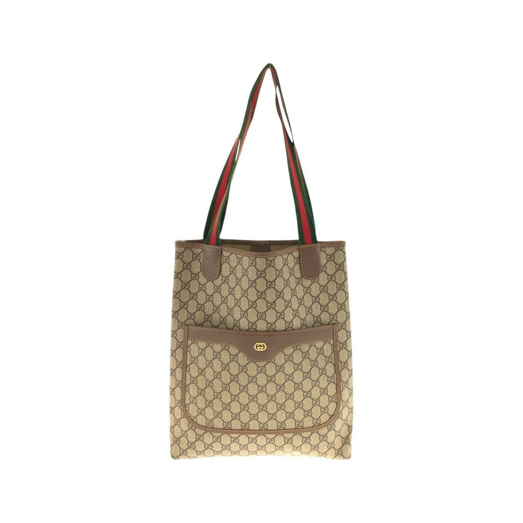 Gucci Sherry Line Beige Green Red GG Supreme Canvas 002 58 Tote Shoulder Bag
