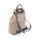 Gucci Backpack Beige Dark Brown Canvas Leather — view 2