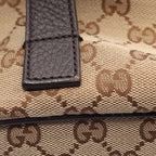 Gucci Backpack Beige Dark Brown Canvas Leather — view 9