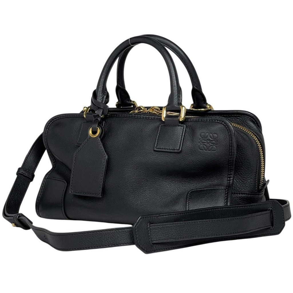 Loewe Amazona 28 2-Way Shoulder Bag Anagram Leather Black