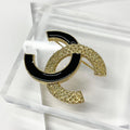 Chanel Brooch Coco Mark Black