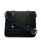 Fendi Shoulder Bag Black Khaki Zucca 7 Va601
