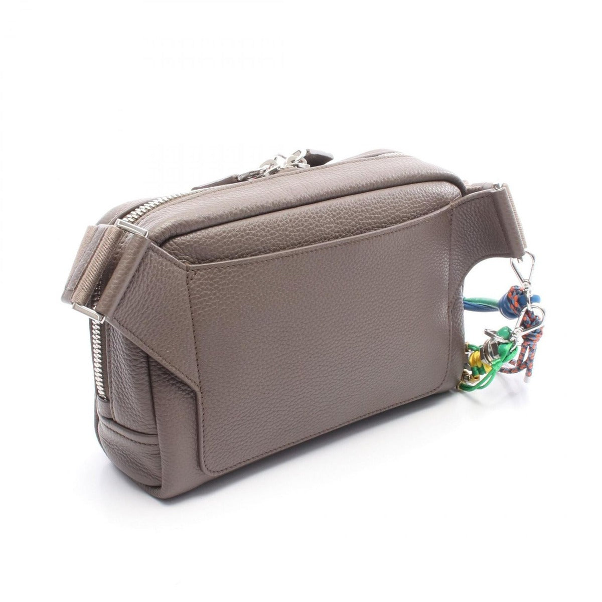 Prada Shoulder Bag Vitello Daino Gray Leather Trick — view 2