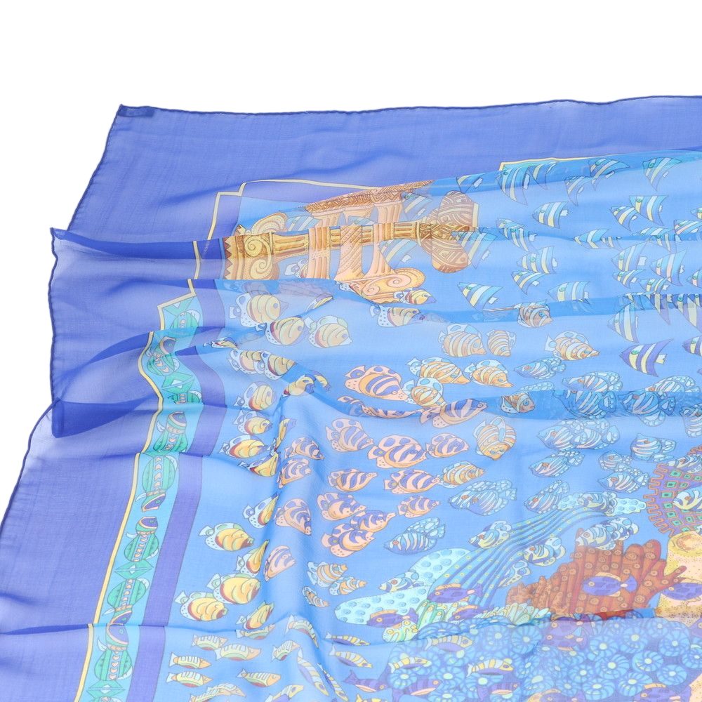 Hermes Carre Jean 140 Rencontre Oceane Atlantic Encounter Silk Scarf — view 2