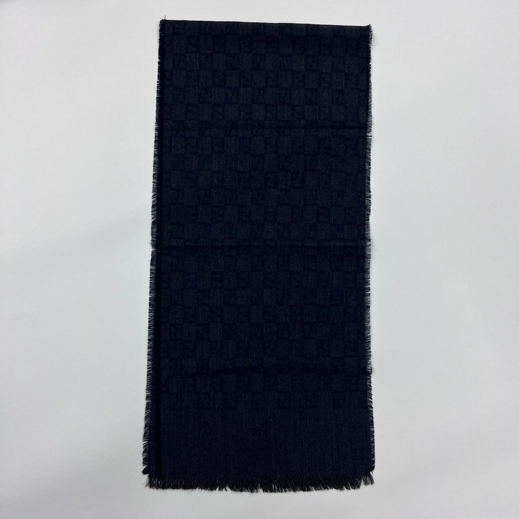 Fendi Scarf Navy Wool Vintage — view 2
