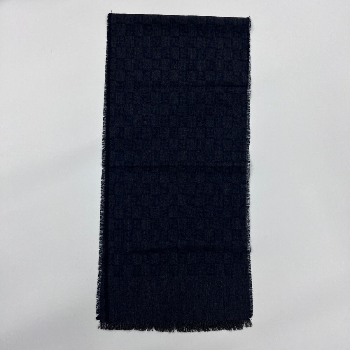 Fendi Scarf Navy Wool Vintage — view 2