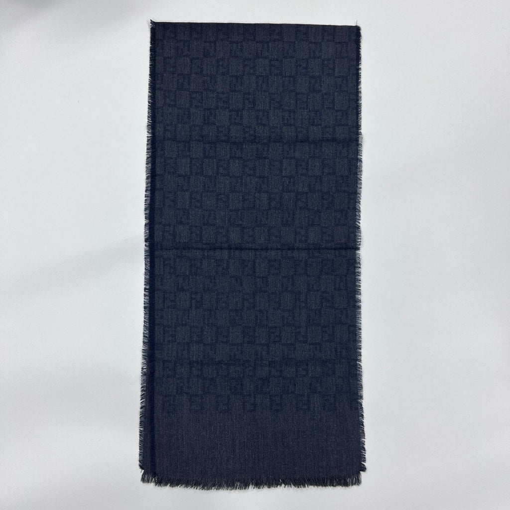 Fendi Scarf Navy Wool Vintage — view 3