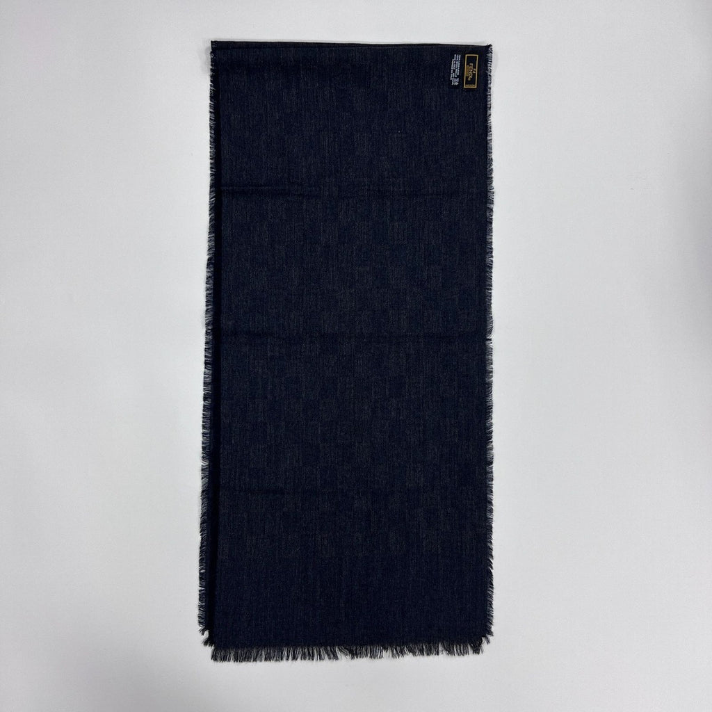 Fendi Scarf Navy Wool Vintage — view 4
