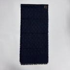 Fendi Scarf Navy Wool Vintage — view 4