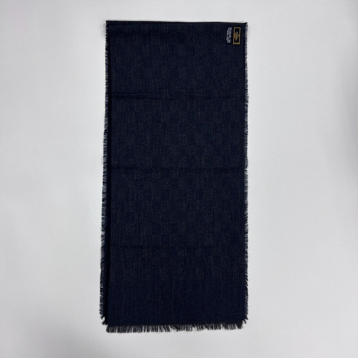 Fendi Scarf Navy Wool Vintage — view 4