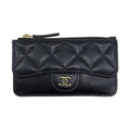 Chanel Coin Case Classic Zip Fragment Ap2570 Quilted Caviar Leather Coco