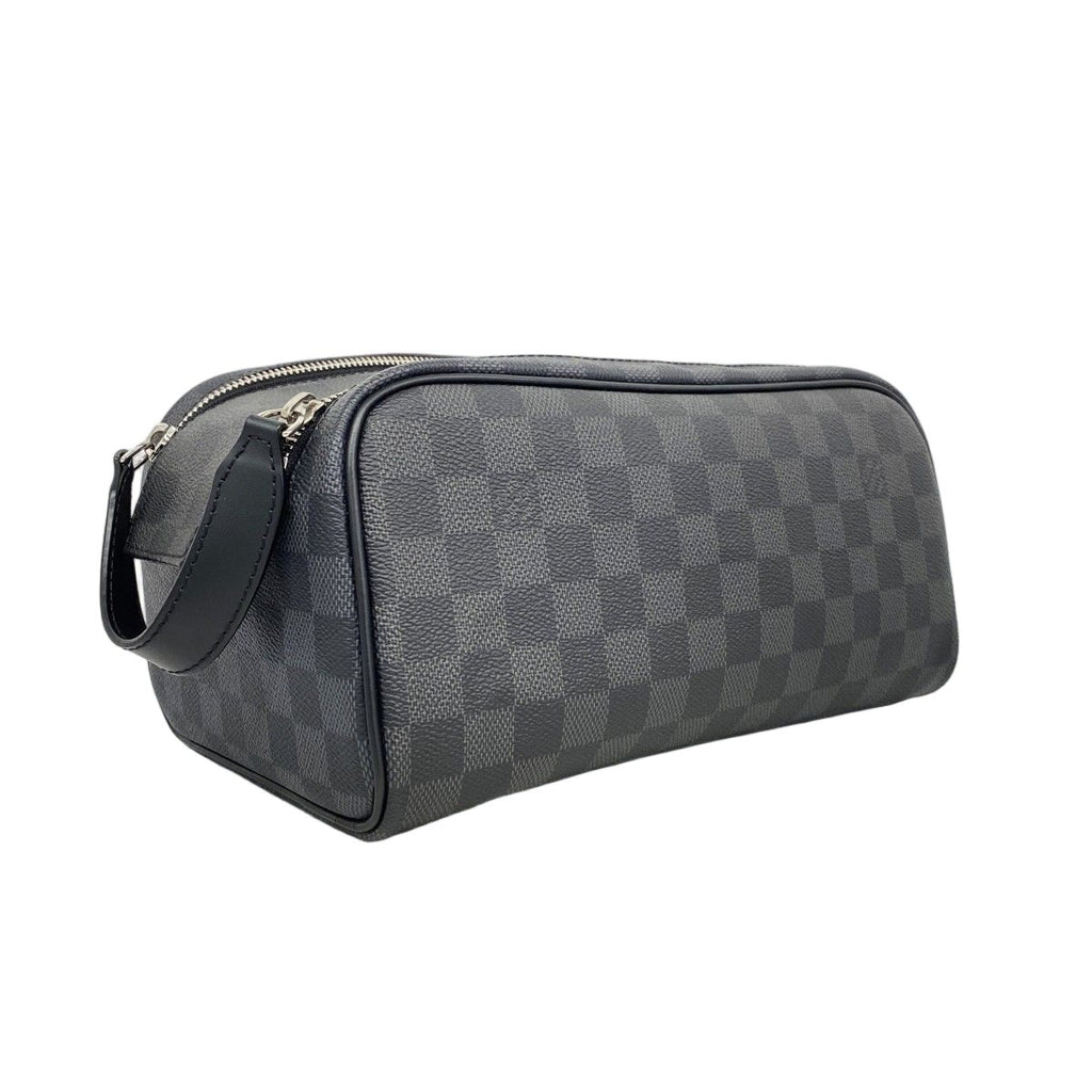 Louis Vuitton Pouch Damier Graphite Dopp Kit Black Gray — view 2