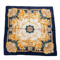 Hermes Carre 90 Azulejos Silk Large Scarf Shawl Black Yellow