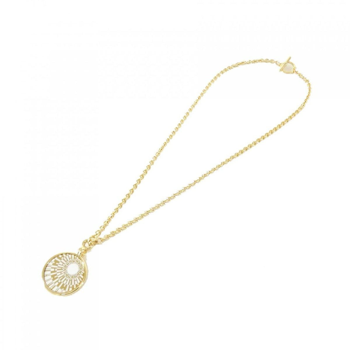 Hermes Op'H Medaille PM Necklace Jaune — view 2