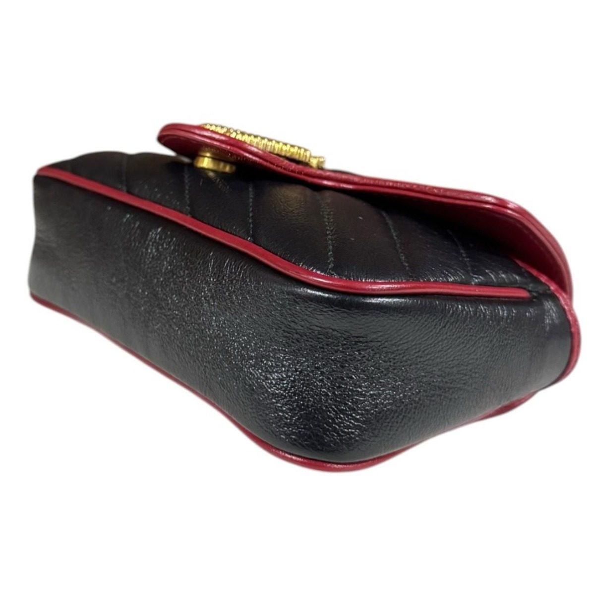 Gucci Super Mini Bag GG Marmont Leather Black — view 7