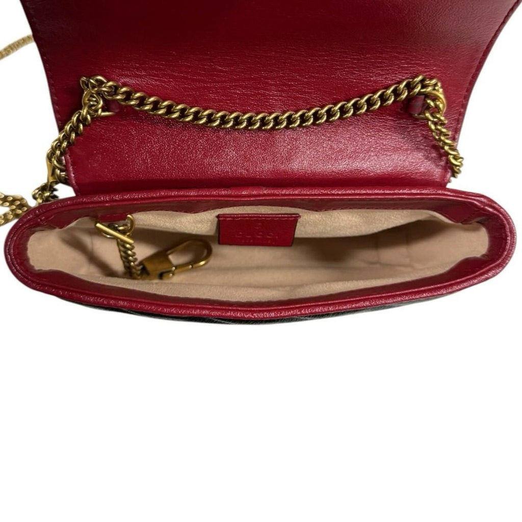 Gucci Super Mini Bag GG Marmont Leather Black — view 9