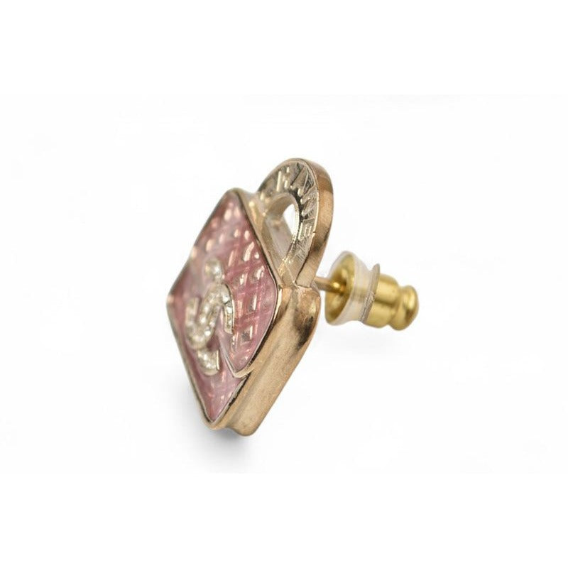 Chanel Accessories CC Bag Motif Rhinestone Rose Gold B24 — view 2