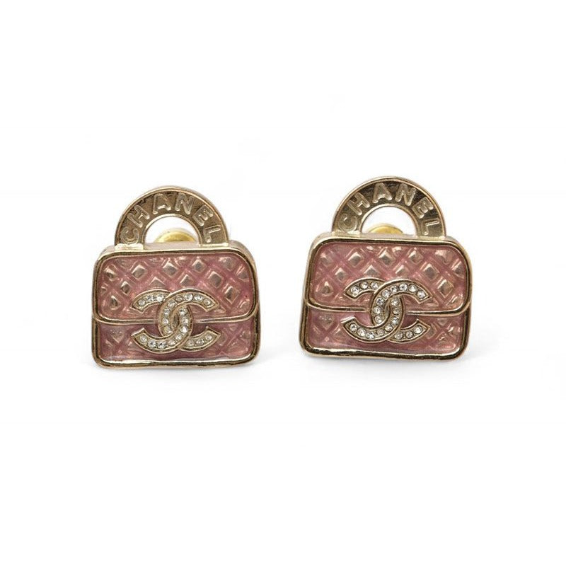 Chanel Accessories CC Bag Motif Rhinestone Rose Gold B24 — view 6