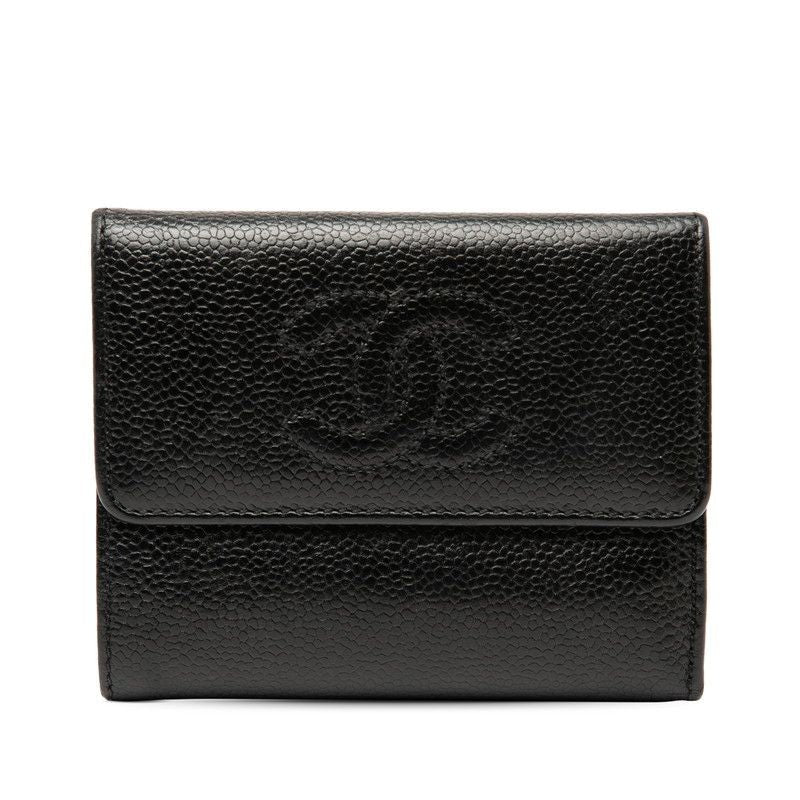 Chanel Coco Mark Black Caviar Leather