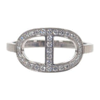Hermes Chaine D'ancre Contour MM 53 no 13 B Ring 18Kwhite Gold Diamond — view 2