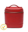 Chanel Vanity Pouch Gold Caviar Leather